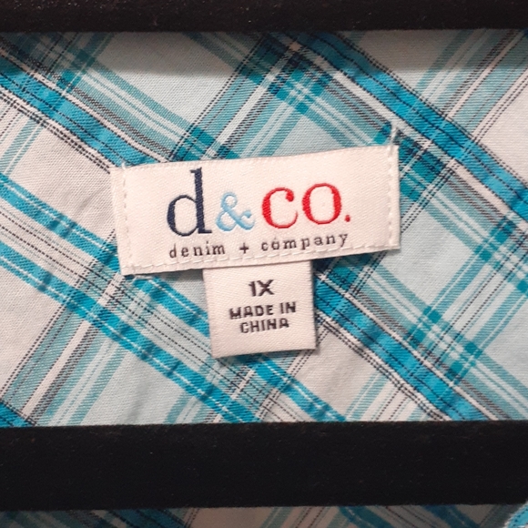 D & CO plated blouse size 1x - Picture 2 of 6